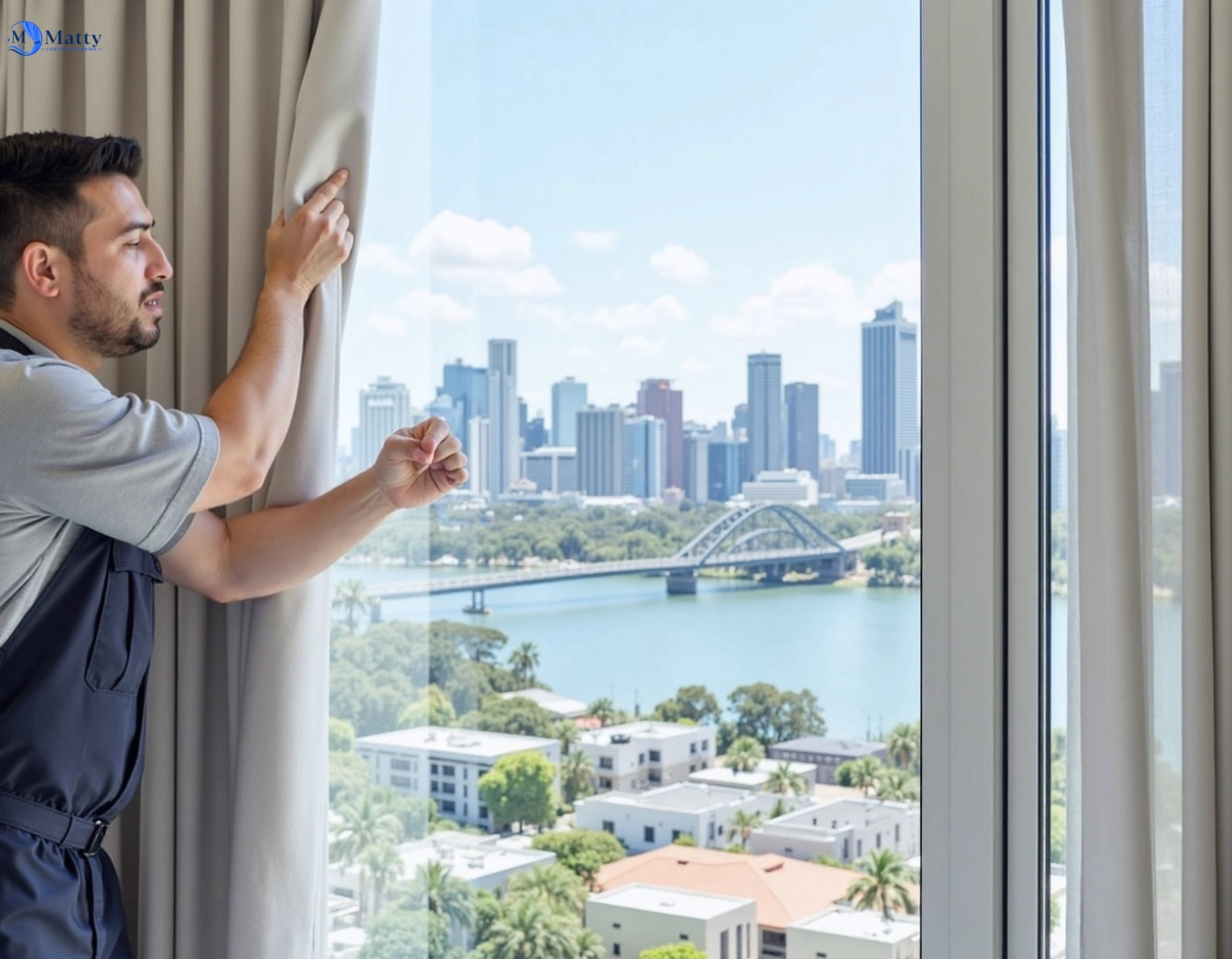 Professional curtain steam cleaning service winston-hills-nsw QLD by Matty Curtain Cleaning