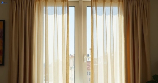 Dusty and dull curtains in winston-hills-nsw before steam cleaning